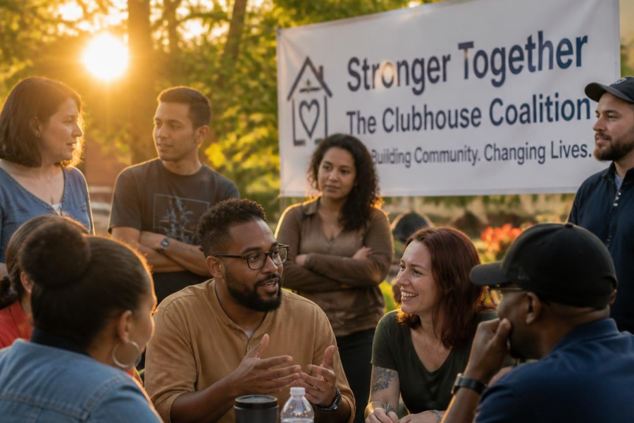 Clubhouse community ribbon cutting event